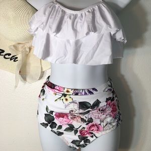💖3x$25New ruffles top floral highwaisted bottoms